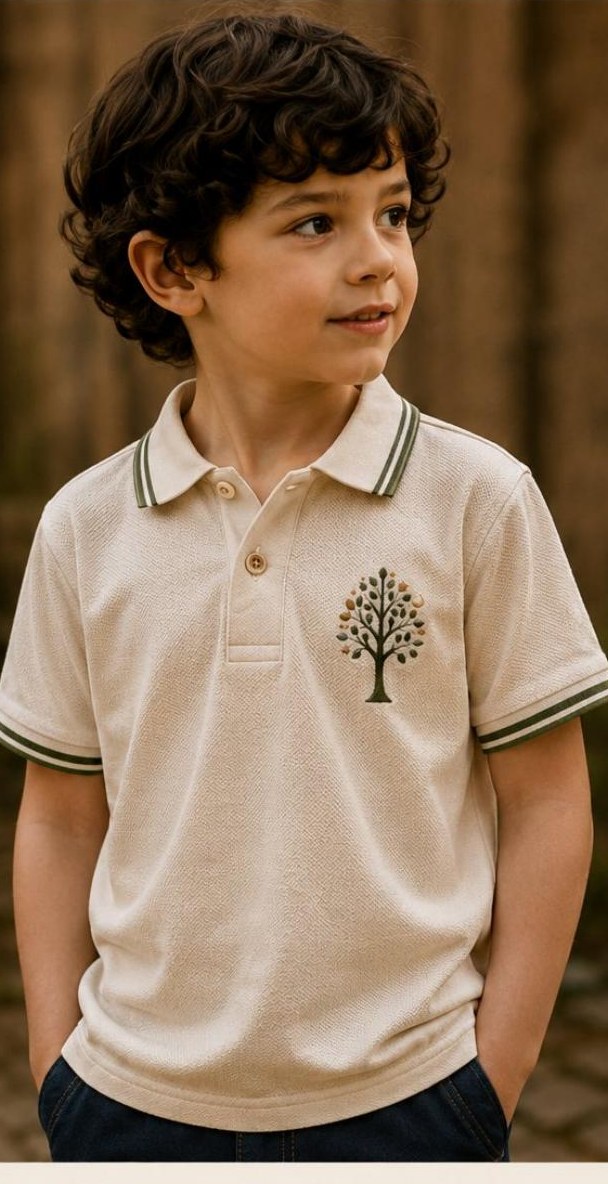 Look 19: The Moon Garden Polo — ELOVA RENN StoryWear