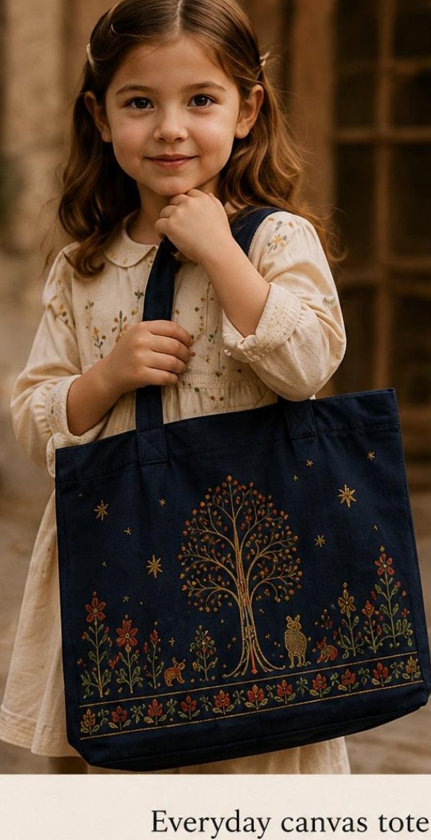 Look 27: The Story Tote Bag — ELOVA RENN StoryWear
